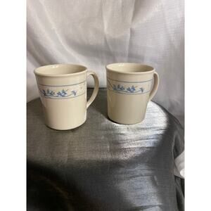 Set of 2 VTG Corning USA Coffee Tea Mugs Cups First of Spring pattern EUC